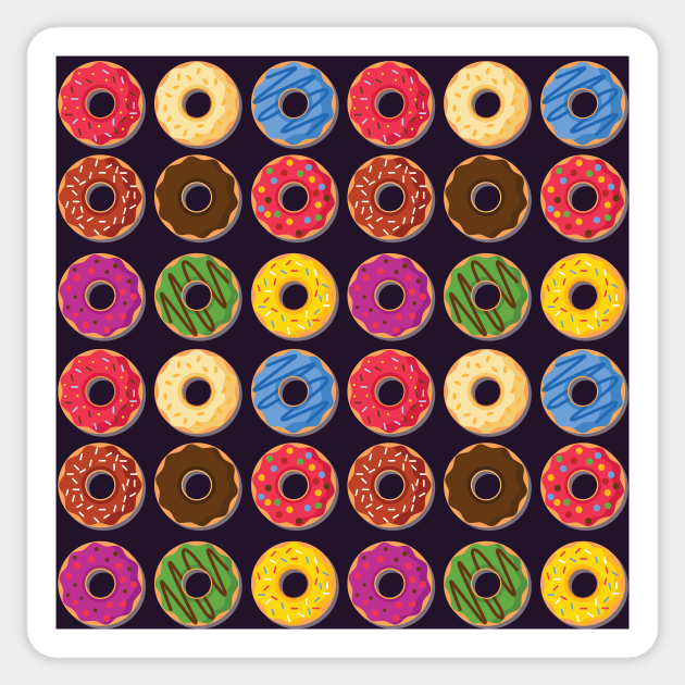 Donut Vector, Artwork, Design, Pattern Sticker by xcsdesign